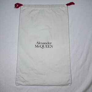 Alexander McQueen Cotton Handbag Dust‎ Bag 23” x 14.5” White Drawstring